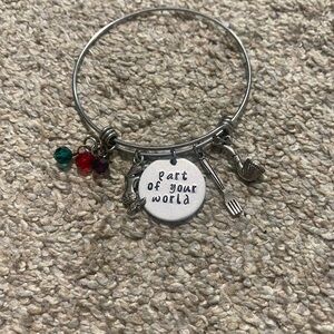 Little mermaid metal bracelet